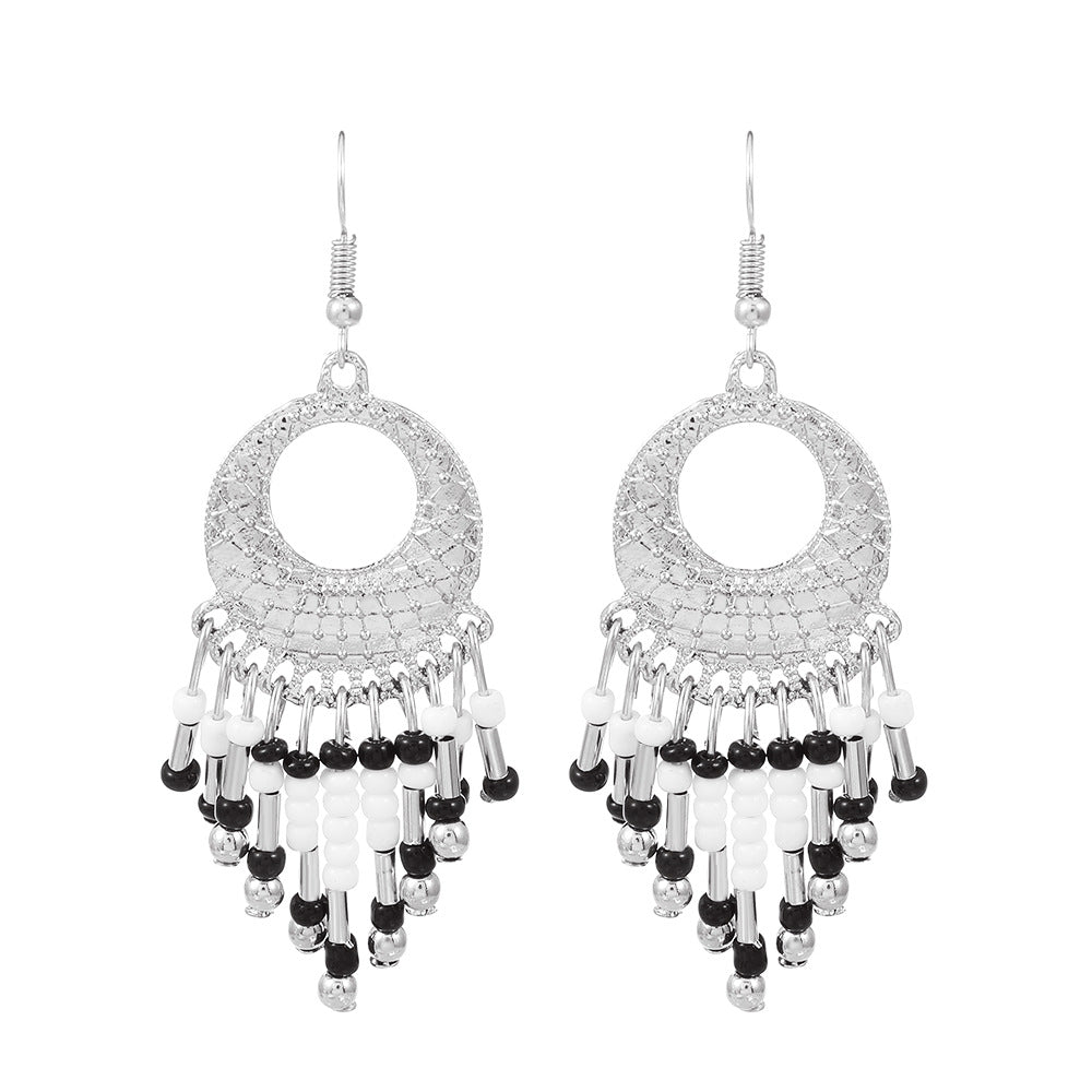 Wholesale Bead Tassels Alloy Earrings